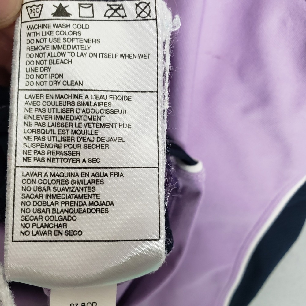 Nike Women's L Racerback Tank Top Pastel Purple Running Track Stripe Athletic - Picture 12 of 13